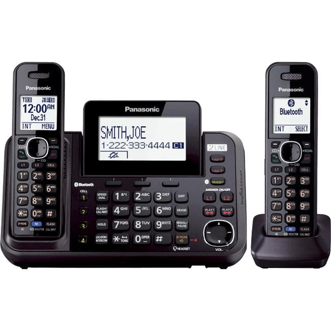 Panasonic Link2Cell KX-TG9542B DECT 6.0 1.90 GHz Cordless Phone - Black