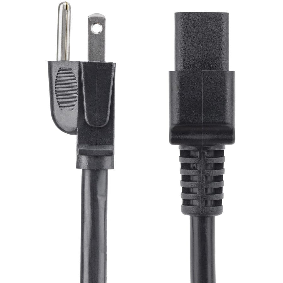 StarTech.com 3ft (1m) Heavy Duty Power Cord, NEMA 5-15P to C19, 15A 125V, 14AWG, Computer Power Cord, Heavy Gauge Power Cable