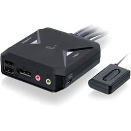 IOGEAR 2-Port 4K Hybrid KVM Switch with DisplayPort, USB-C and Audio 1