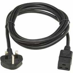Eaton Tripp Lite Series UK Computer Power Cord, BS 1363 to C19 - 13A, 250V, H05VV-F, 2.5 m (8.2 ft.), Black 1