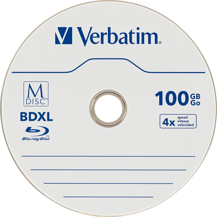 Verbatim M DISC BDXL 100GB 6X with Branded Surface - 25pk Spindle