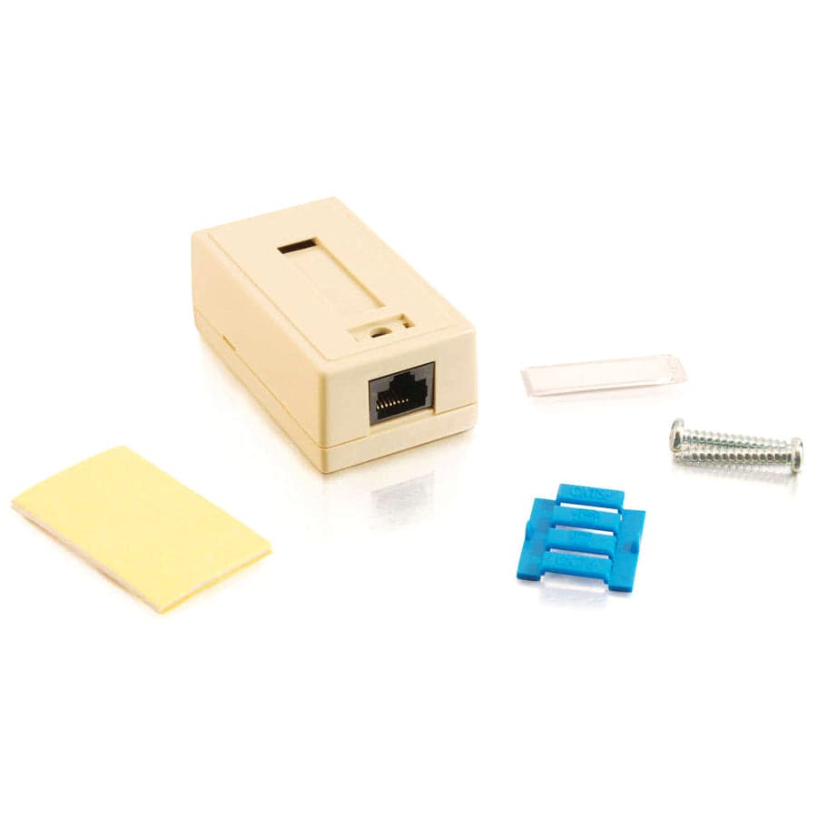 Legrand C2G 1-Port Cat5E Surface Mount Box - White