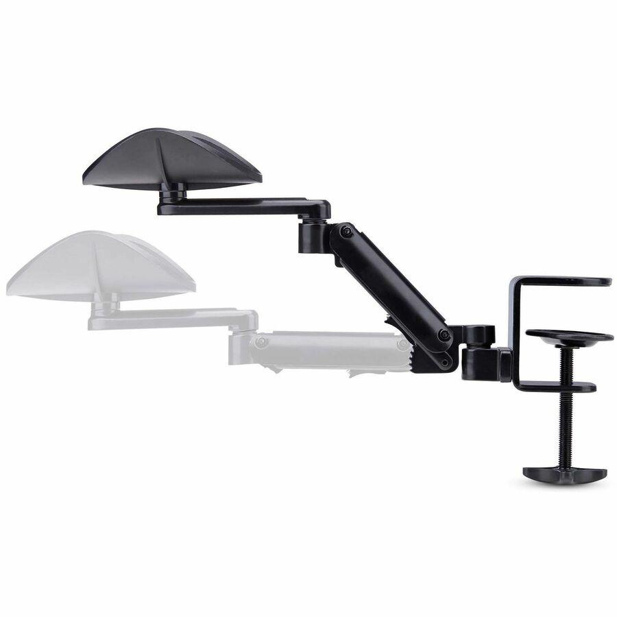StarTech.com Adjustable Arm Rest for Office Desk, Ergonomic Arm/Elbow Support, 360-Degree Rotation, Clamp-On/No Drill Installation
