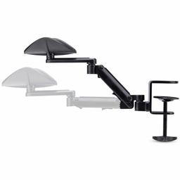 StarTech.com Adjustable Arm Rest for Office Desk, Ergonomic Arm/Elbow Support, 360-Degree Rotation, Clamp-On/No Drill Installation 1